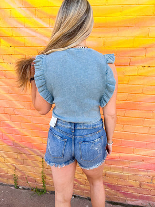 Mid Rise Boyfriend Fit Shorts