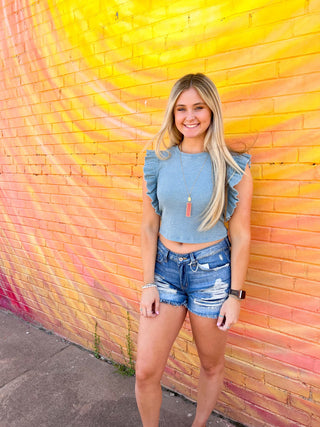 Mid Rise Boyfriend Fit Shorts
