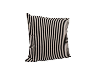 Square Black Striped Pillow
