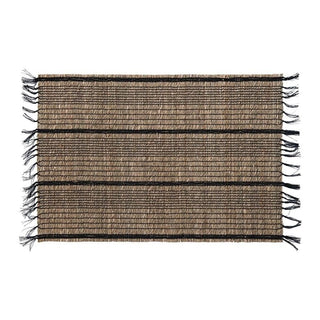 Bamboo Placemat with Stripes & Fringe
