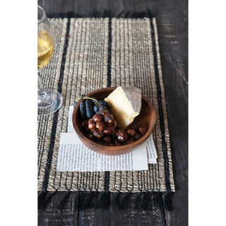 Bamboo Placemat with Stripes & Fringe