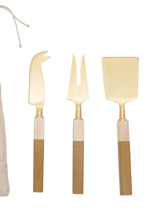 Stainless Steel Cheese Knives - Set of 3