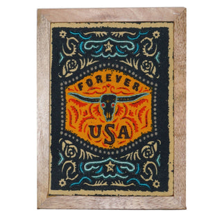 Longhorn Buckle Wall Art 6x8