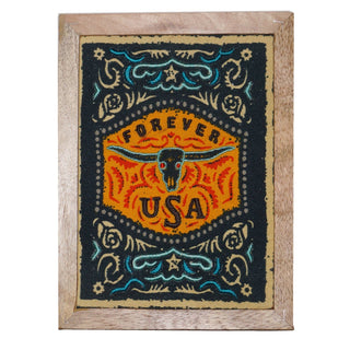 Longhorn Buckle Wall Art 6x8
