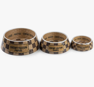 Checker Chewy Vuiton Bowl Small