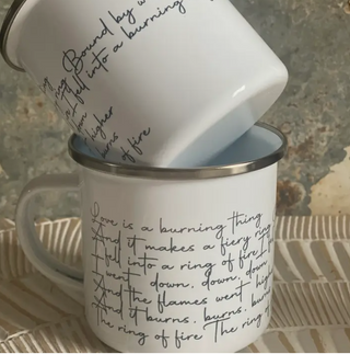 "Ring of Fire" lyric mug