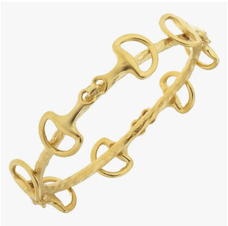 Gold Horsebit Bangle Bracelet