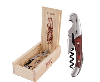Wooden Double Hinged Corkscrew