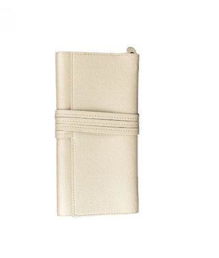 Abby Travel Jewelry Roll in Pearl White