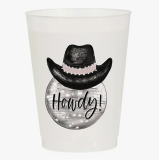 Howdy Disco Ball Frosted Cup Set-Rodeo (6)