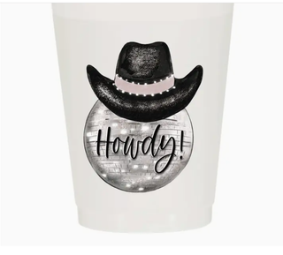 Howdy Disco Ball Frosted Cup Set-Rodeo (6)