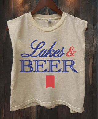 Lakes and Beer Boxy Muscle Top