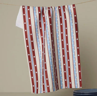 Blue Skies Stripes Tea Towel