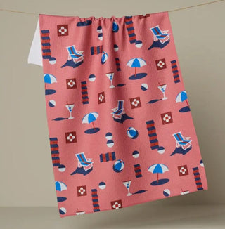 Geo Beach Day Tea Towel