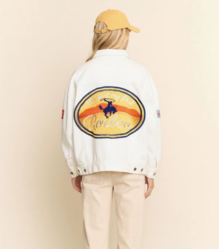 Embroidered Western Denim Trucker Jacket