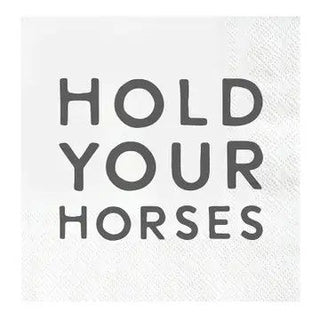 Hold Your Horses Cocktail Napkins - 20 count