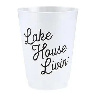Lake House Livin' - Set of 8 Frosted Cups