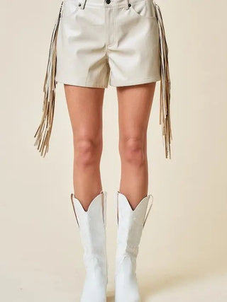 Long Side Fringe Shorts