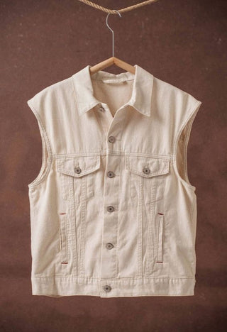 Western Sunset Embroidered Denim Vest