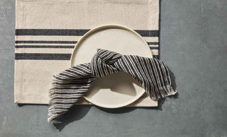 Black Stripe Napkin- Set of 4