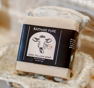 100% Grass fed tallow soap- earthy and woody