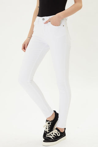 High Rise Super Skinny White Jeans