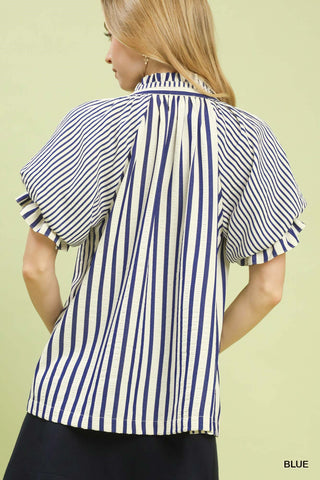 Striped V-Neck Top