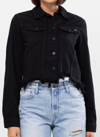 Fitted Black Denim Jacket