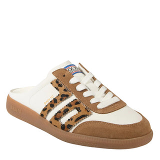 Easter Backless Sneaker - White Leopard