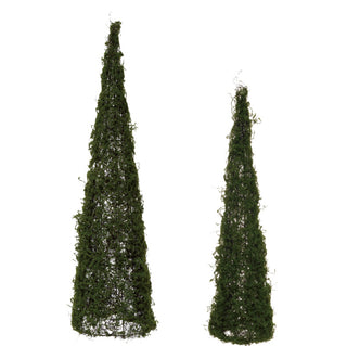 Moss and Twig Cone Tree, Green 11"round x 37H