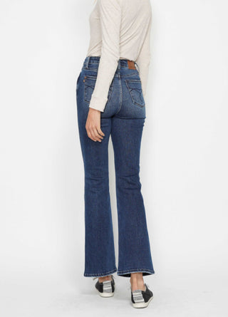 HW Tummy Control Back Pkt Embroidered Bootcut