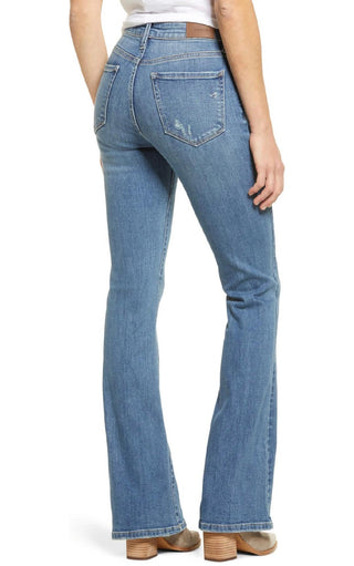 Mid Rise Medium Wash Happi Flare Jeans