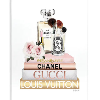 Glam Cosmetics Fashion Books Wall Plaque - 10x15