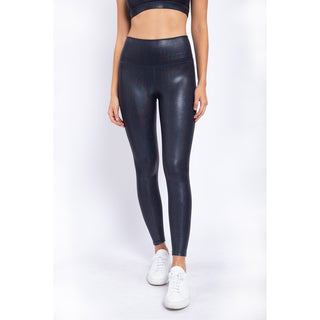 Iridescent Holo Foil High-Waisted Leggings