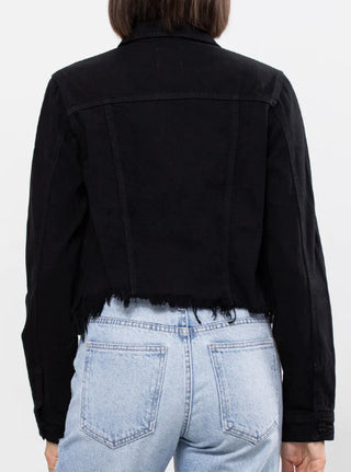 Fitted Black Denim Jacket