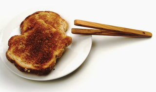 Olive Wood Toast Tongs