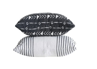 Mudcloth Pattern Lumbar Pillow, 2 Styles