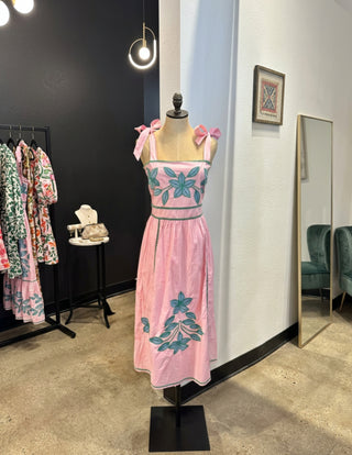 Tie strap midi dress