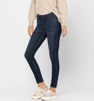 Mid-Rise Pull-On Skinny Jeggings