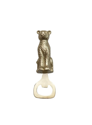 Stainless Steel & Cast Aluminum Leopard Shaped Bottle Opener