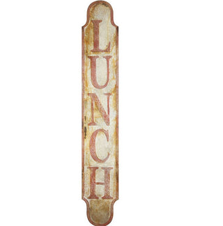 78 1/4" Metal Distressed "Lunch" Wall Decor