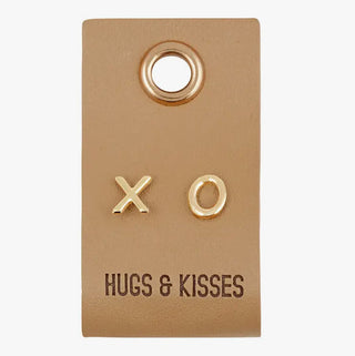 X O Earrings with Leather Tag