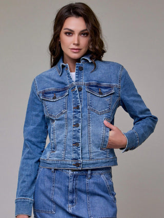 Fitted Stretch Trucker Jacket
