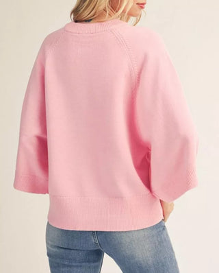 Drop shoulder soft comfy sweater top