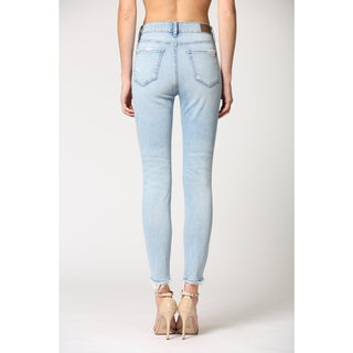 Amelia Light Wash Distressed Skinny Jeans