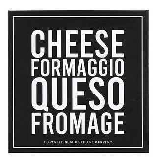 Matte Black Cheese Knives Book Set