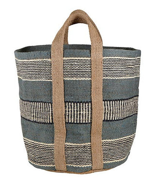 Grey Jute Basket Bag