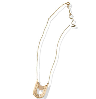 Ariel arches necklace brass