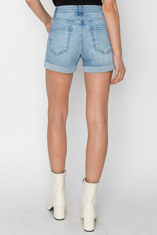 High Rise Cuffed Shorts