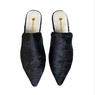 Silk Velvet Ikat Point Toe Slide
